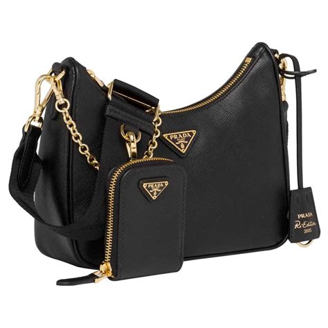 prada jersey gold mens bag|Prada leather handbags.